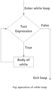 Flowchart of while loop in R programming